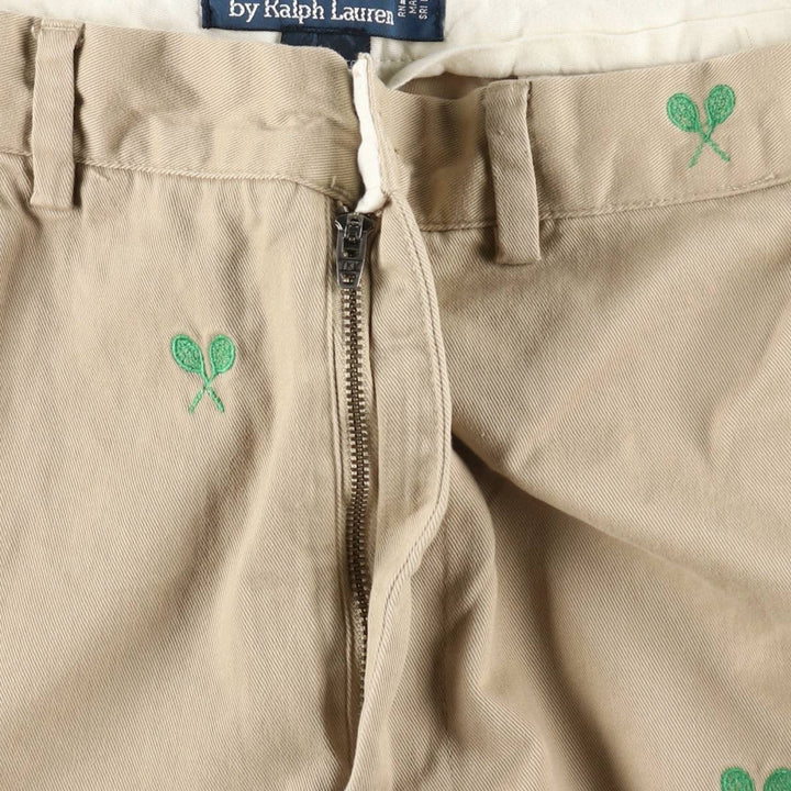 Ralph Lauren POLO by Ralph Lauren all-over print chino pants, men's size W36 (approx.) cotton Beige type Vintage Second Hand