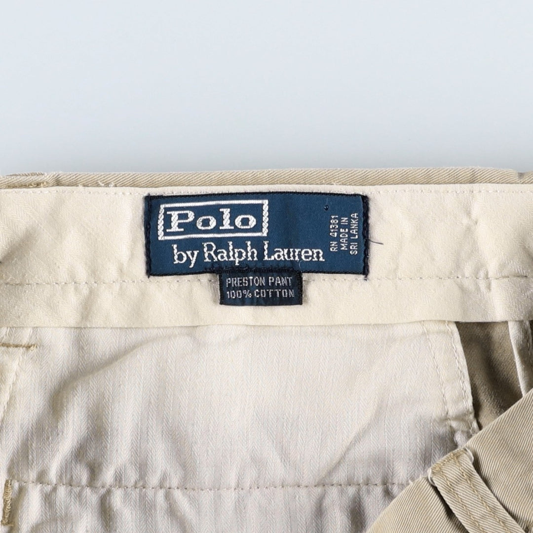 Ralph Lauren POLO by Ralph Lauren PRESTON PANT Chino pants for men, equivalent to W31 cotton Beige type Vintage Second Hand