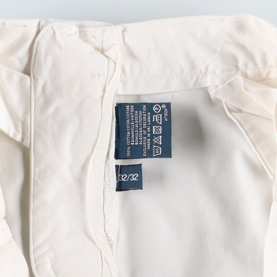 Ralph Lauren POLO by Ralph Lauren SUFFIELD PANT Chino pants for men, equivalent to W32 cotton white type Vintage Second Hand