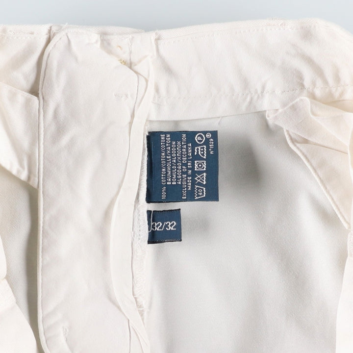 Ralph Lauren POLO by Ralph Lauren SUFFIELD PANT Chino pants for men, equivalent to W32 cotton white type Vintage Second Hand