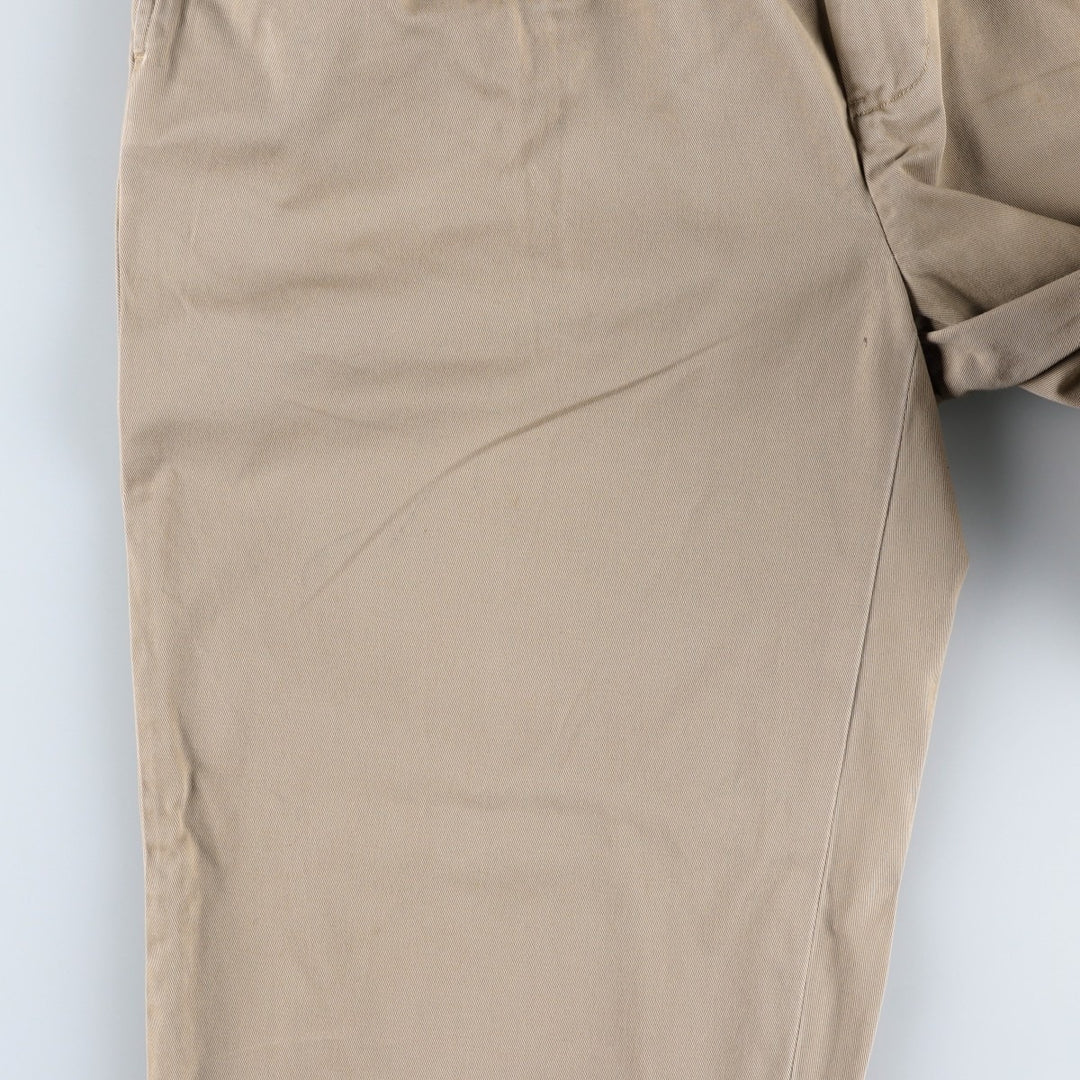 Ralph Lauren POLO by Ralph Lauren ANDREW PANT, two-pleat chino pants, men's, W32 equivalent cotton Beige type Vintage Second Hand