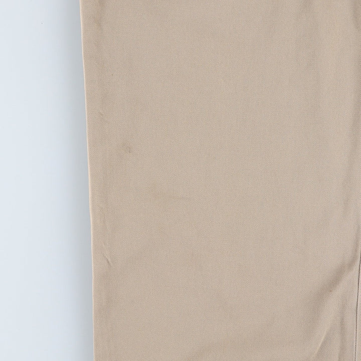 Ralph Lauren POLO by Ralph Lauren ANDREW PANT, two-pleat chino pants, men's, W32 equivalent cotton Beige type Vintage Second Hand