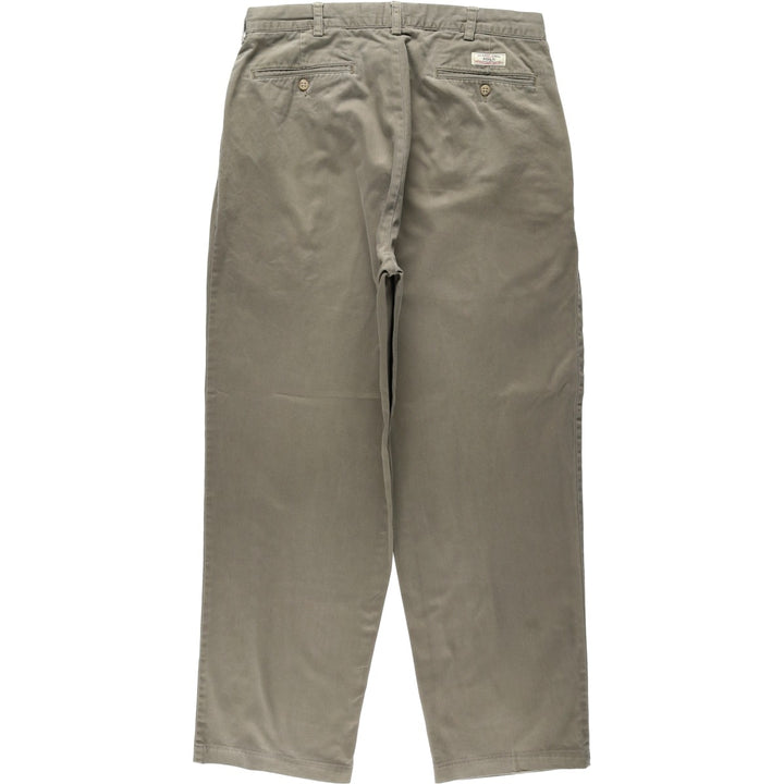 Ralph Lauren POLO by Ralph Lauren ANDREW PANT Two-pleat chino pants for men, equivalent to W33 cotton Khaki type Vintage Second Hand