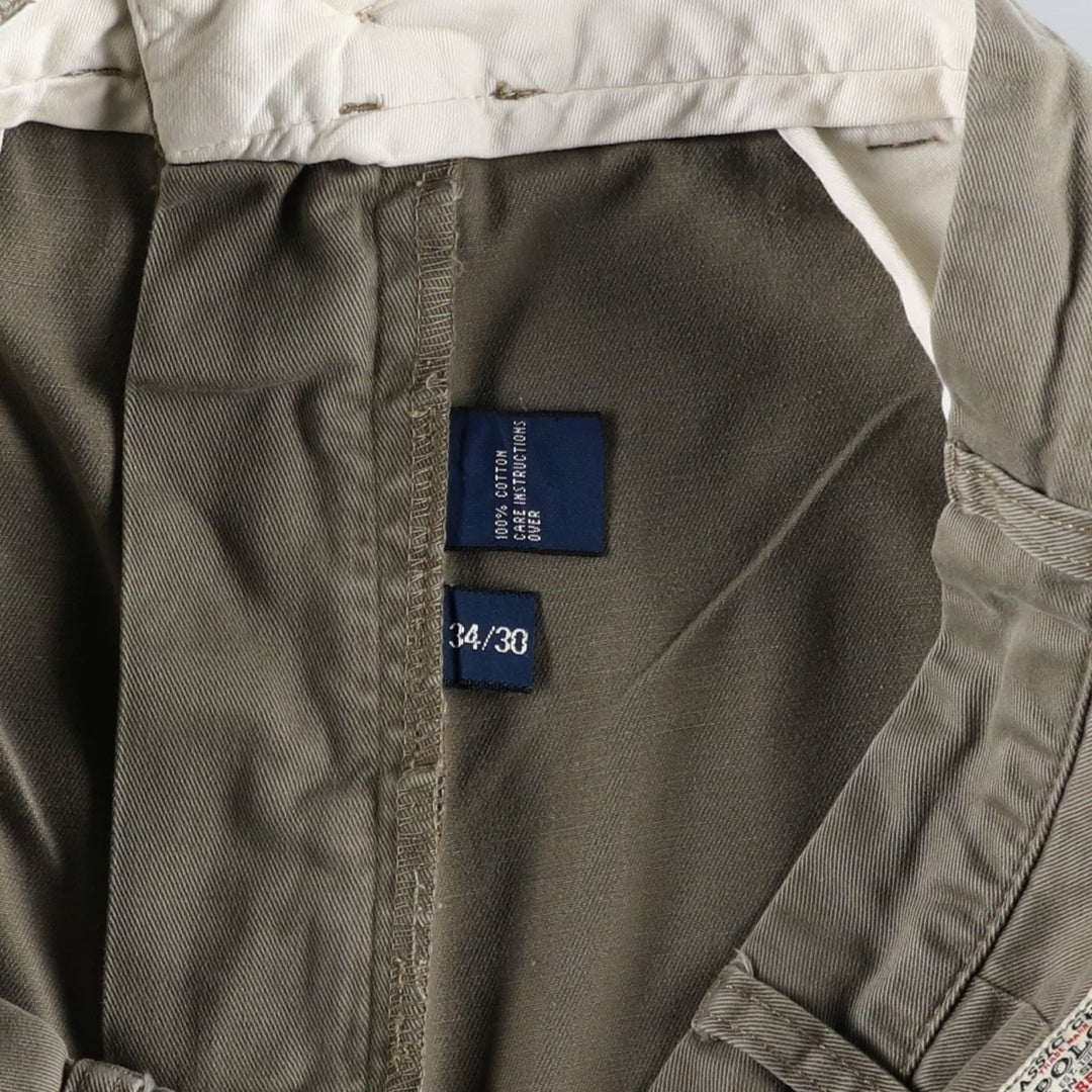 Ralph Lauren POLO by Ralph Lauren ANDREW PANT Two-pleat chino pants for men, equivalent to W33 cotton Khaki type Vintage Second Hand