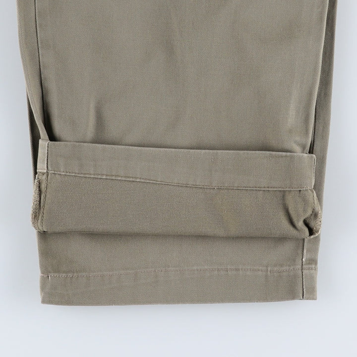 Ralph Lauren POLO by Ralph Lauren ANDREW PANT Two-pleat chino pants for men, equivalent to W33 cotton Khaki type Vintage Second Hand
