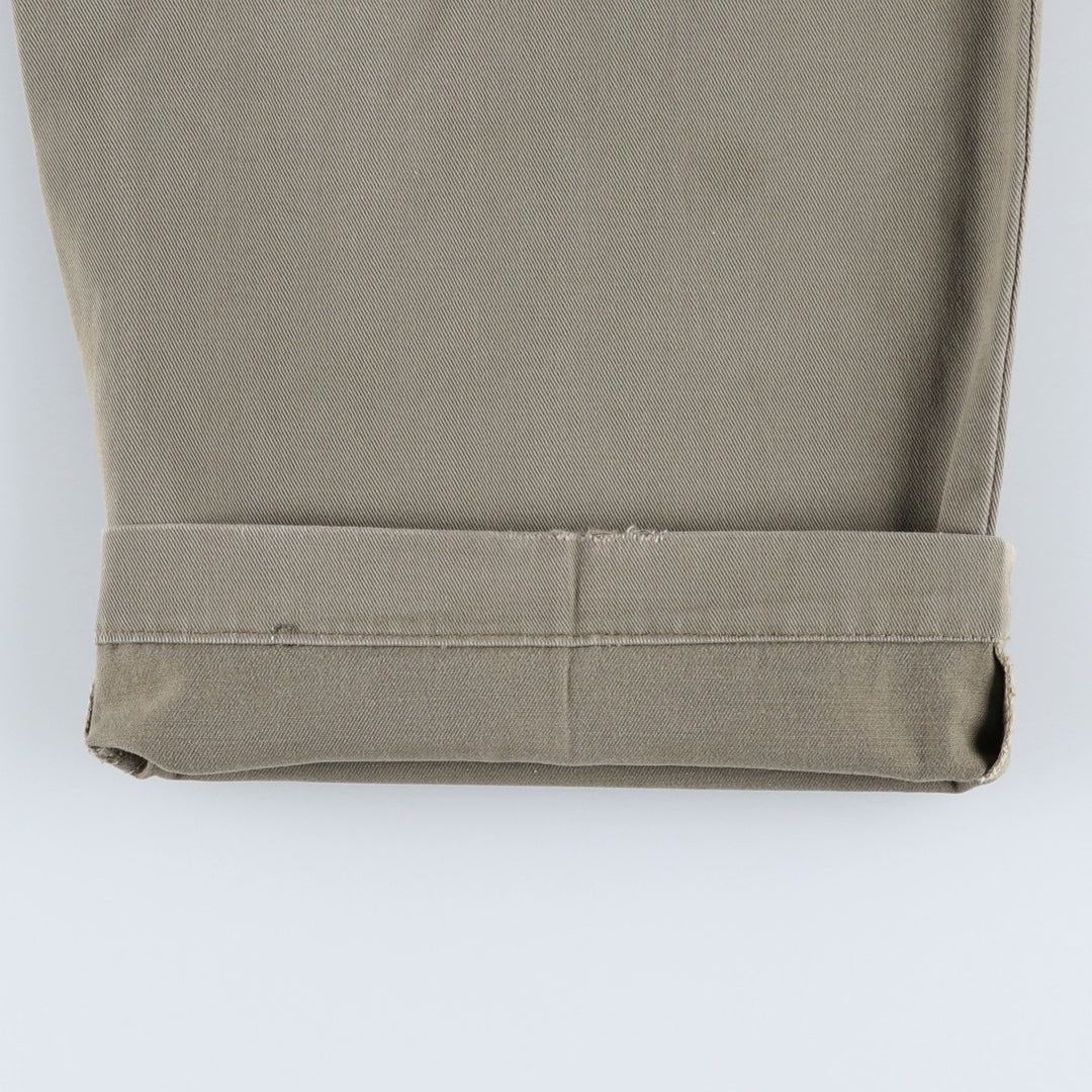 Ralph Lauren POLO by Ralph Lauren ANDREW PANT Two-pleat chino pants for men, equivalent to W33 cotton Khaki type Vintage Second Hand
