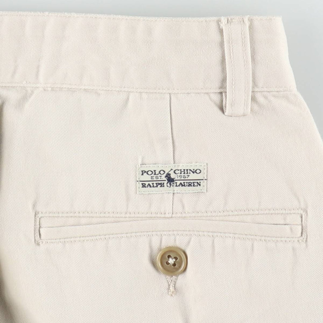 Ralph Lauren Polo Ralph Lauren ANDREW PANT Two-pleat Chino Pants Men's W31 (approx.) cotton Beige type Vintage Second Hand