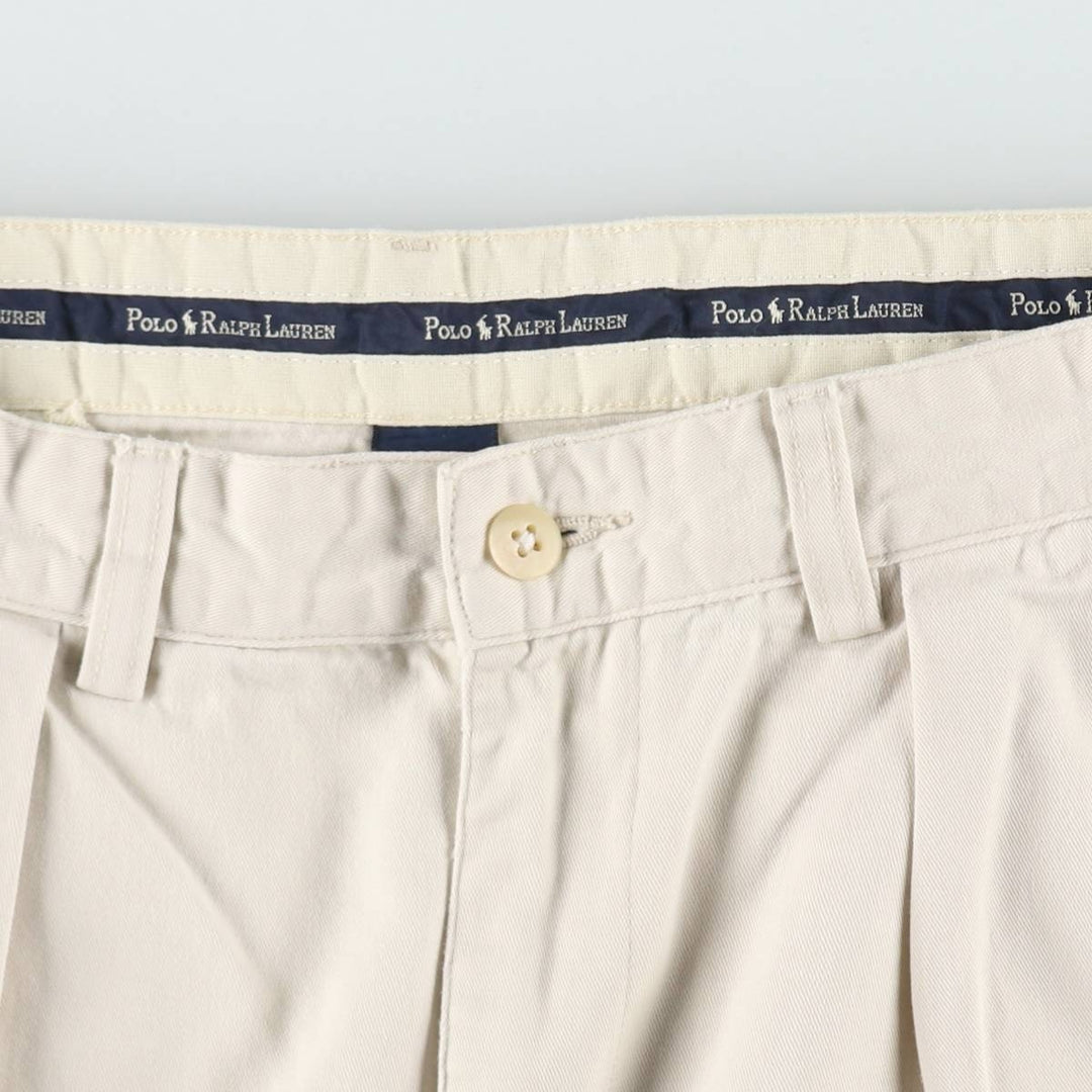 Ralph Lauren Polo Ralph Lauren ANDREW PANT Two-pleat Chino Pants Men's W31 (approx.) cotton Beige type Vintage Second Hand