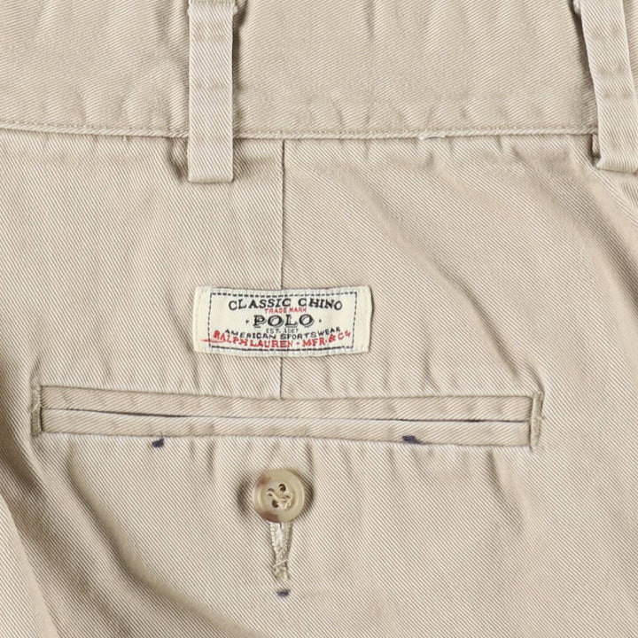 Ralph Lauren POLO by Ralph Lauren Chino Pants Men's W35 equivalent cotton Beige type Vintage Second Hand