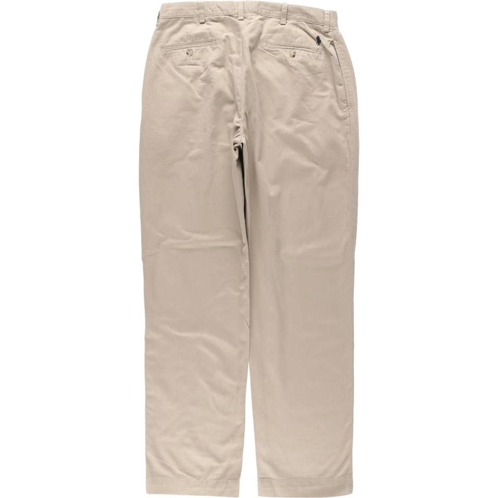 Ralph Lauren POLO by Ralph Lauren ETHAN PANT Two-pleat chino pants for men, size W34 cotton Beige type Vintage Second Hand