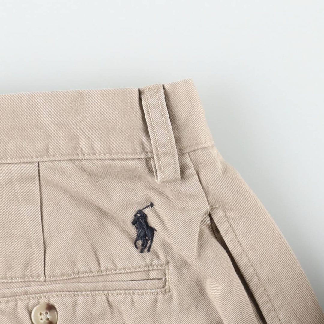 Ralph Lauren POLO by Ralph Lauren ETHAN PANT Two-pleat chino pants for men, size W34 cotton Beige type Vintage Second Hand