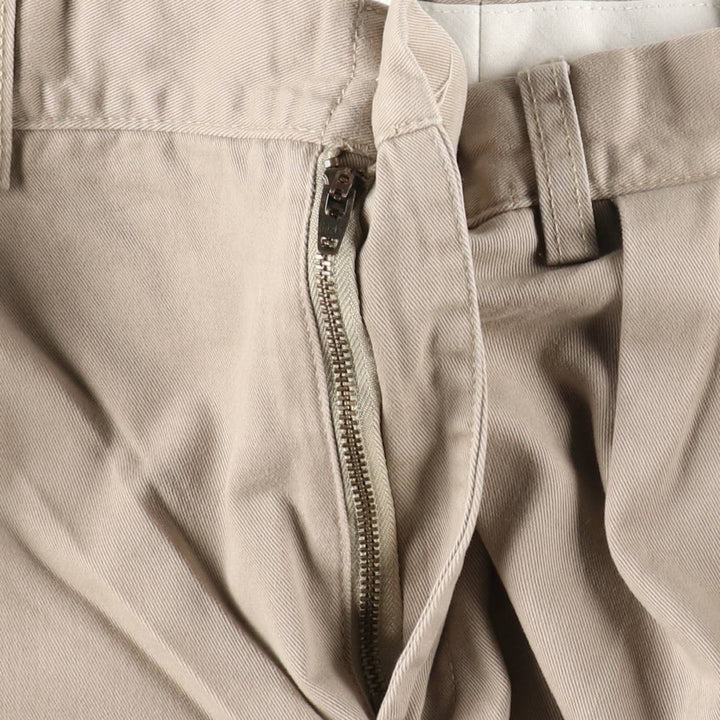 Ralph Lauren POLO by Ralph Lauren ETHAN PANT Two-pleat chino pants for men, size W34 cotton Beige type Vintage Second Hand