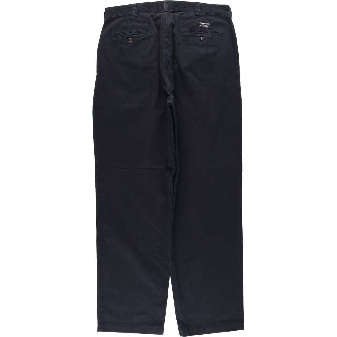 Ralph Lauren POLO by Ralph Lauren ANDREW PANT Two-pleat chino pants for men, equivalent to W34 cotton navy blue type Vintage Second Hand