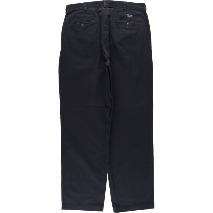 Ralph Lauren POLO by Ralph Lauren ANDREW PANT Two-pleat chino pants for men, equivalent to W34 cotton navy blue type Vintage Second Hand