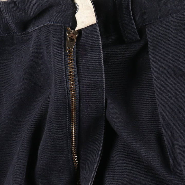 Ralph Lauren POLO by Ralph Lauren ANDREW PANT Two-pleat chino pants for men, equivalent to W34 cotton navy blue type Vintage Second Hand
