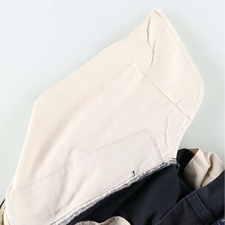 Ralph Lauren POLO by Ralph Lauren ANDREW PANT Two-pleat chino pants for men, equivalent to W34 cotton navy blue type Vintage Second Hand