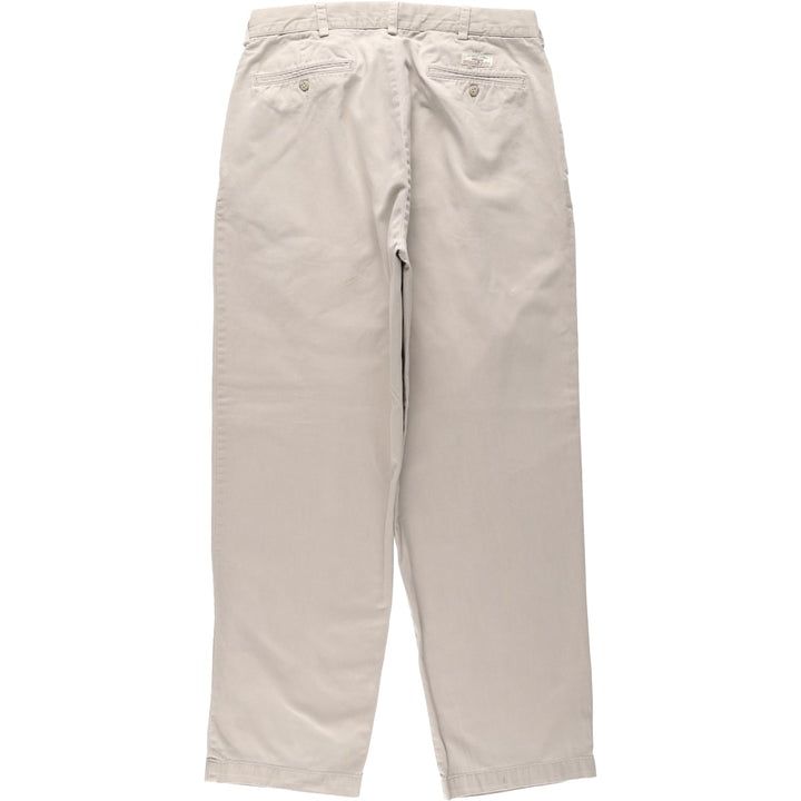 Ralph Lauren POLO by Ralph Lauren ANDREW PANT Two-pleat chino pants for men, equivalent to W33 cotton Beige type Vintage Second Hand