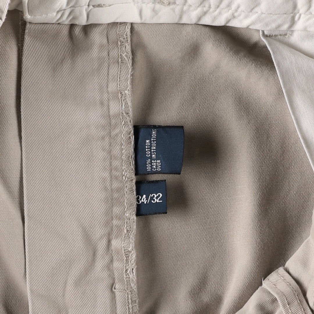 Ralph Lauren POLO by Ralph Lauren ANDREW PANT Two-pleat chino pants for men, equivalent to W33 cotton Beige type Vintage Second Hand