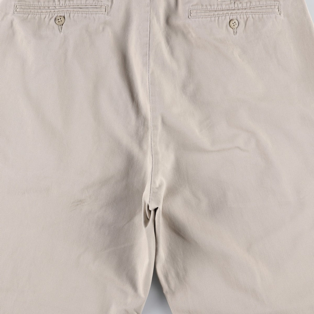 Ralph Lauren POLO by Ralph Lauren ANDREW PANT Two-pleat chino pants for men, equivalent to W33 cotton Beige type Vintage Second Hand