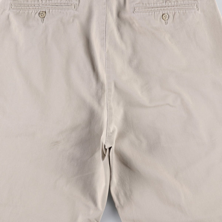 Ralph Lauren POLO by Ralph Lauren ANDREW PANT Two-pleat chino pants for men, equivalent to W33 cotton Beige type Vintage Second Hand