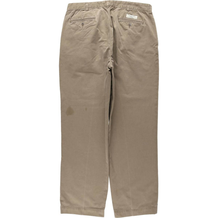 Ralph Lauren POLO by Ralph Lauren ANDREW PANT Two-pleat chino pants for men, equivalent to w36 cotton brown type Vintage Second Hand