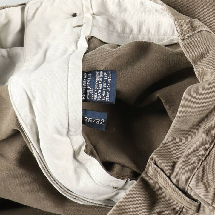 Ralph Lauren POLO by Ralph Lauren ANDREW PANT Two-pleat chino pants for men, equivalent to w36 cotton brown type Vintage Second Hand