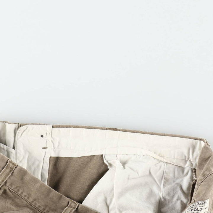 Ralph Lauren POLO by Ralph Lauren ANDREW PANT Two-pleat chino pants for men, equivalent to w36 cotton brown type Vintage Second Hand