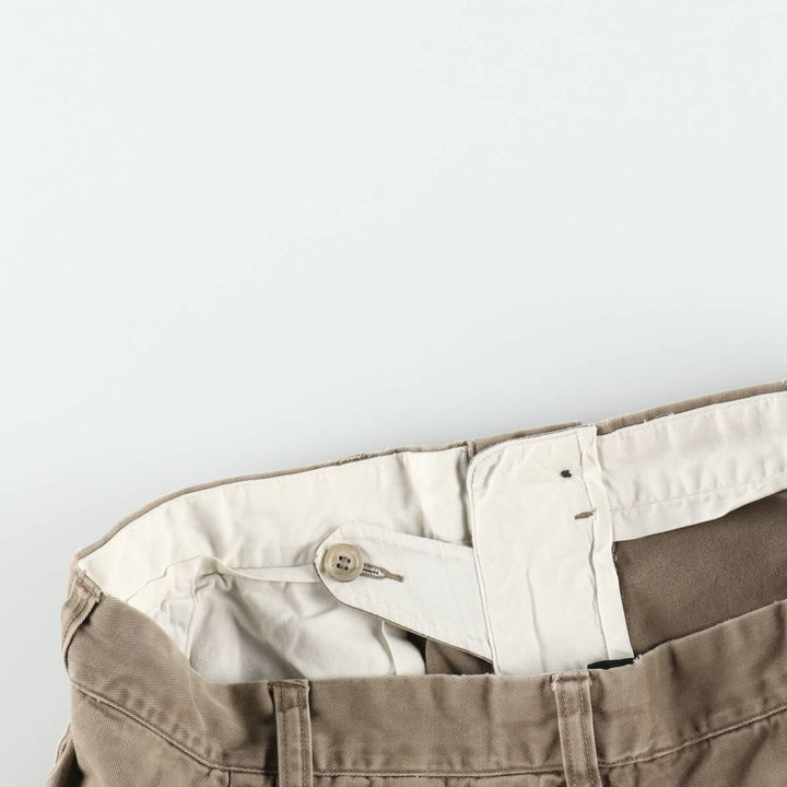 Ralph Lauren POLO by Ralph Lauren ANDREW PANT Two-pleat chino pants for men, equivalent to w36 cotton brown type Vintage Second Hand