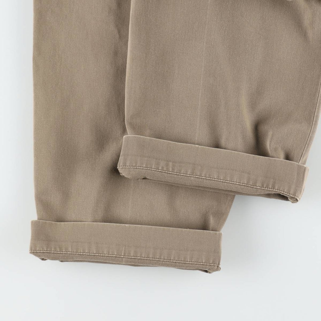 Ralph Lauren POLO by Ralph Lauren ANDREW PANT Two-pleat chino pants for men, equivalent to w36 cotton brown type Vintage Second Hand