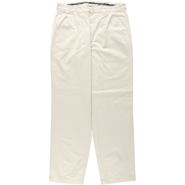 Ralph Lauren Polo Ralph Lauren Two-pleat Chino Pants for Men, W34 equivalent cotton Beige type Vintage Second Hand