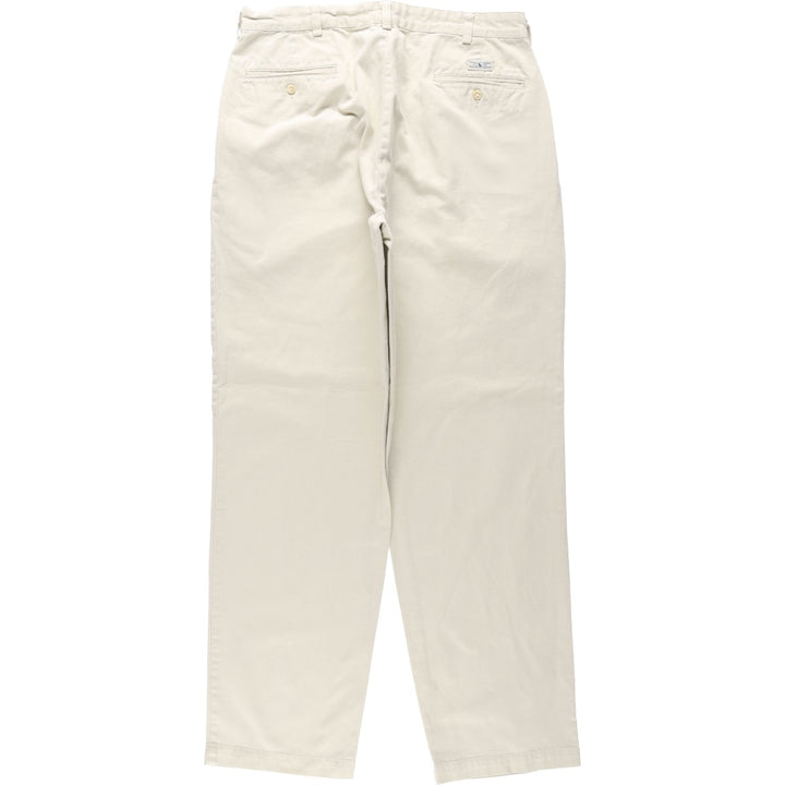 Ralph Lauren Polo Ralph Lauren Two-pleat Chino Pants for Men, W34 equivalent cotton Beige type Vintage Second Hand