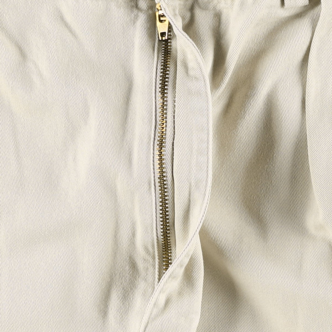 Ralph Lauren Polo Ralph Lauren Two-pleat Chino Pants for Men, W34 equivalent cotton Beige type Vintage Second Hand