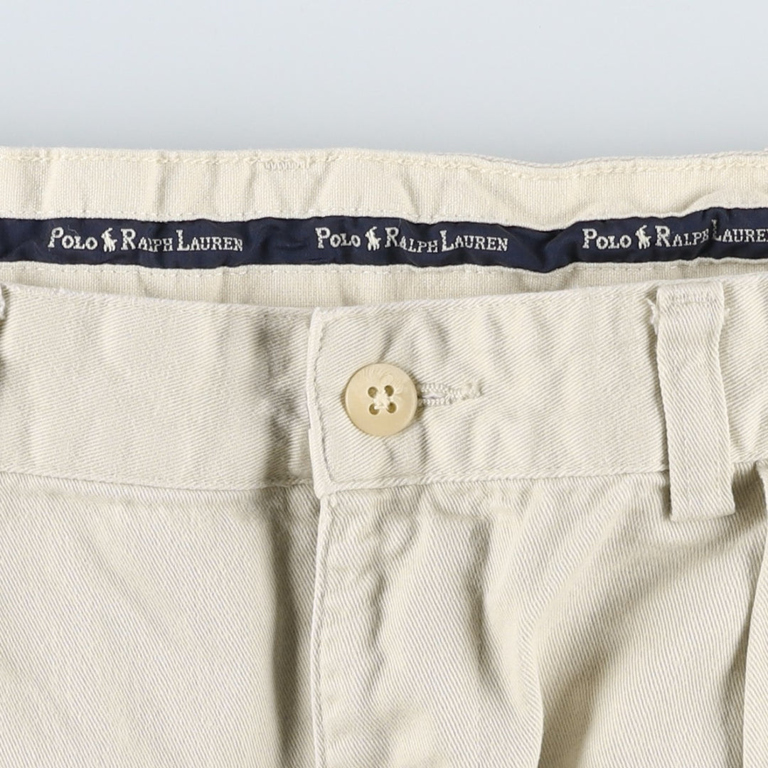 Ralph Lauren Polo Ralph Lauren Two-pleat Chino Pants for Men, W34 equivalent cotton Beige type Vintage Second Hand