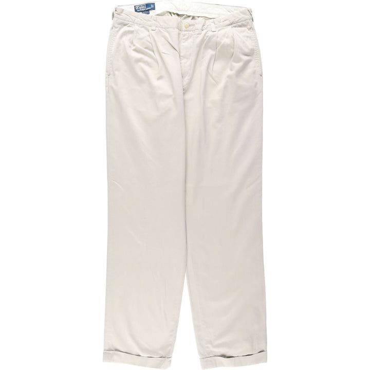 Ralph Lauren POLO RALPH LAUREN HAMMOND PANT, two-pleat chino pants, men's size W36 cotton Beige type Vintage Second Hand
