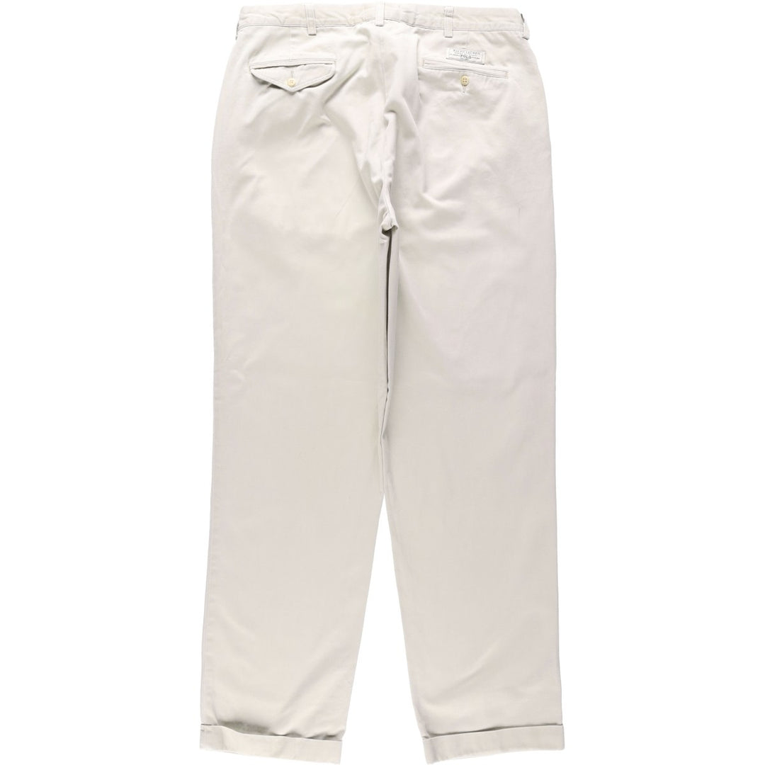 Ralph Lauren POLO RALPH LAUREN HAMMOND PANT, two-pleat chino pants, men's size W36 cotton Beige type Vintage Second Hand