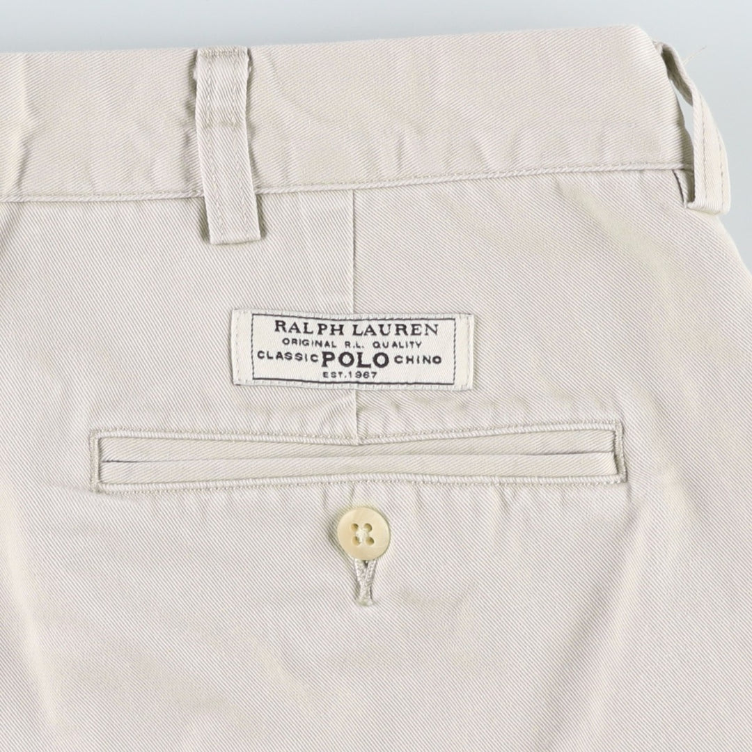 Ralph Lauren POLO RALPH LAUREN HAMMOND PANT, two-pleat chino pants, men's size W36 cotton Beige type Vintage Second Hand