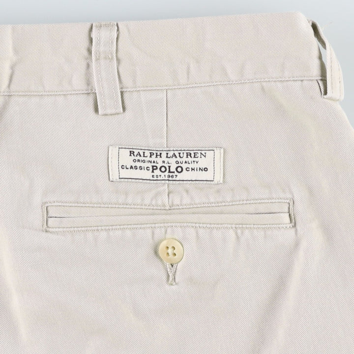 Ralph Lauren POLO RALPH LAUREN HAMMOND PANT, two-pleat chino pants, men's size W36 cotton Beige type Vintage Second Hand