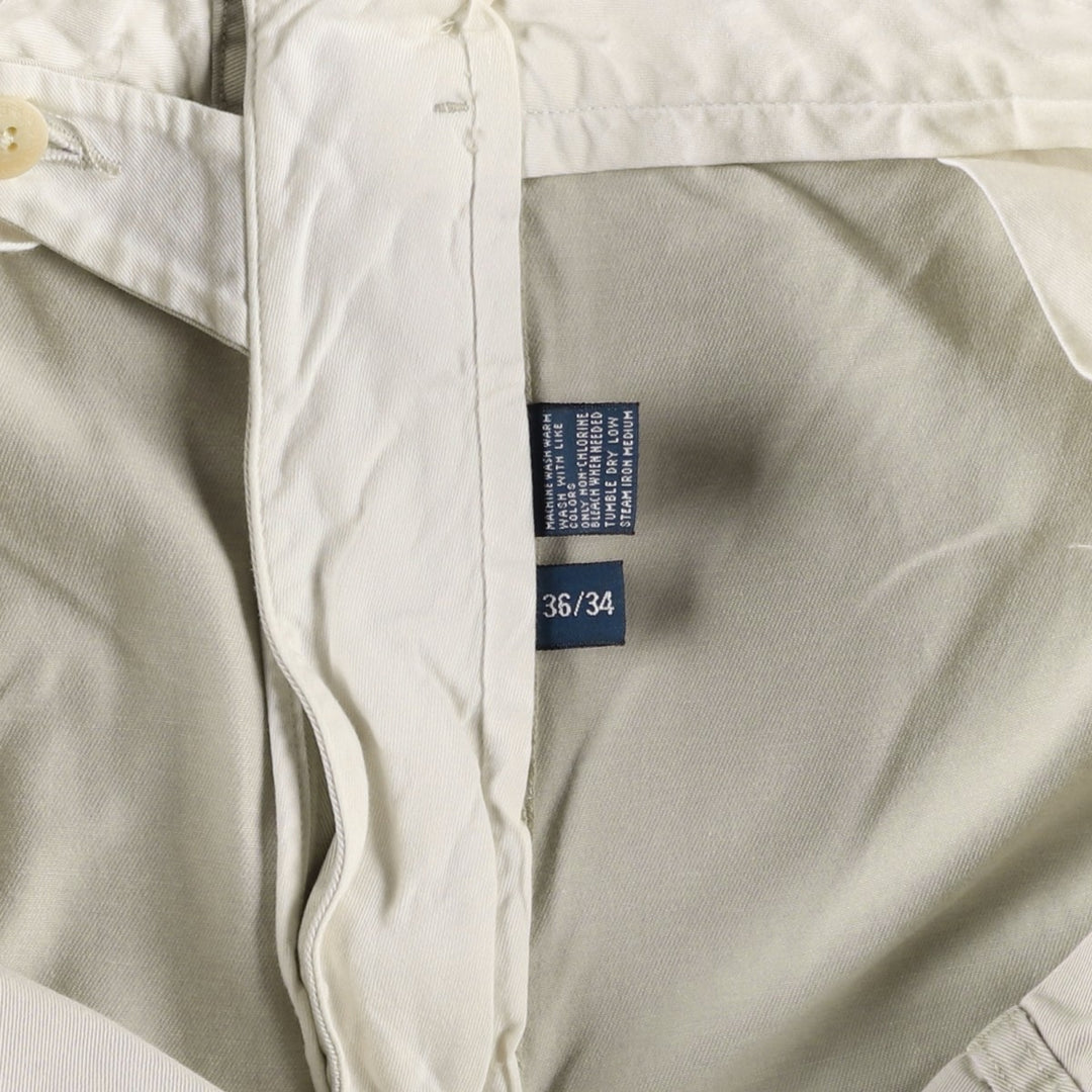 Ralph Lauren POLO RALPH LAUREN HAMMOND PANT, two-pleat chino pants, men's size W36 cotton Beige type Vintage Second Hand