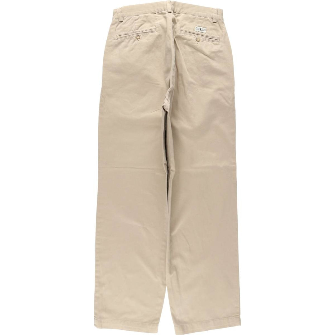 Ralph Lauren POLO by Ralph Lauren ANDREW PANT Two-pleat chino pants for men, W30 equivalent cotton Beige type Vintage Second Hand