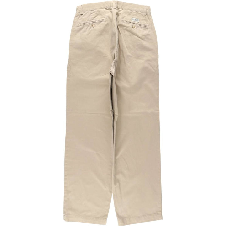 Ralph Lauren POLO by Ralph Lauren ANDREW PANT Two-pleat chino pants for men, W30 equivalent cotton Beige type Vintage Second Hand