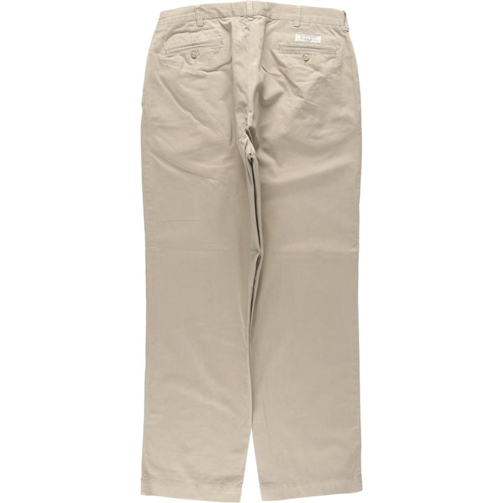 Ralph Lauren POLO by Ralph Lauren ANDREW PANT, two-pleat chino pants, men's, W35 equivalent cotton beige type brown Vintage Second Hand