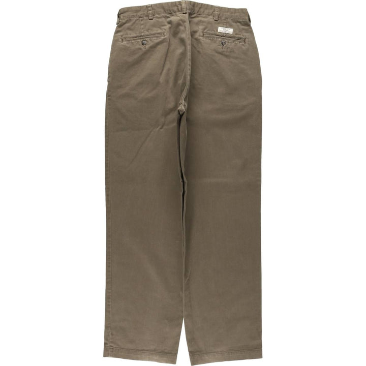 Ralph Lauren POLO by Ralph Lauren ANDREW PANT Two-pleat chino pants for men, equivalent to W34 cotton brown type Vintage Second Hand