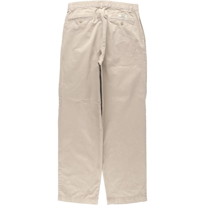 Ralph Lauren POLO by Ralph Lauren ANDREW PANT Two-pleat chino pants for men, W30 equivalent cotton Beige type Vintage Second Hand