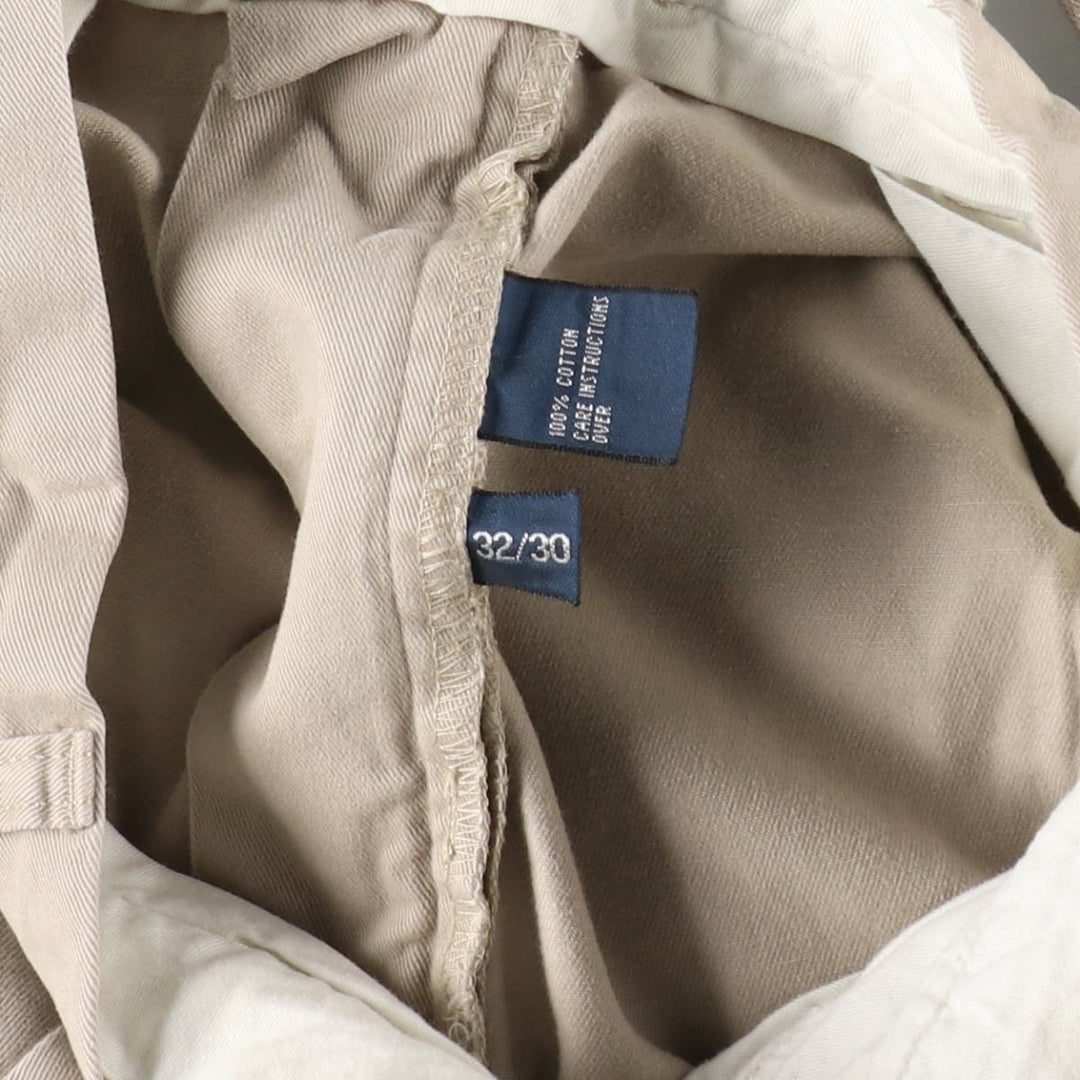 Ralph Lauren POLO by Ralph Lauren ANDREW PANT Two-pleat chino pants for men, W30 equivalent cotton Beige type Vintage Second Hand