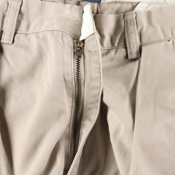 Ralph Lauren POLO by Ralph Lauren ANDREW PANT Two-pleat chino pants for men, W30 equivalent cotton Beige type Vintage Second Hand