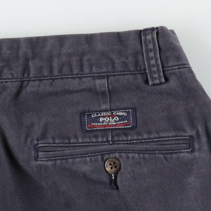 Ralph Lauren POLO by Ralph Lauren ANDREW PANT Two-pleat Chino Pants Men's Size W29 cotton navy blue type Vintage Second Hand