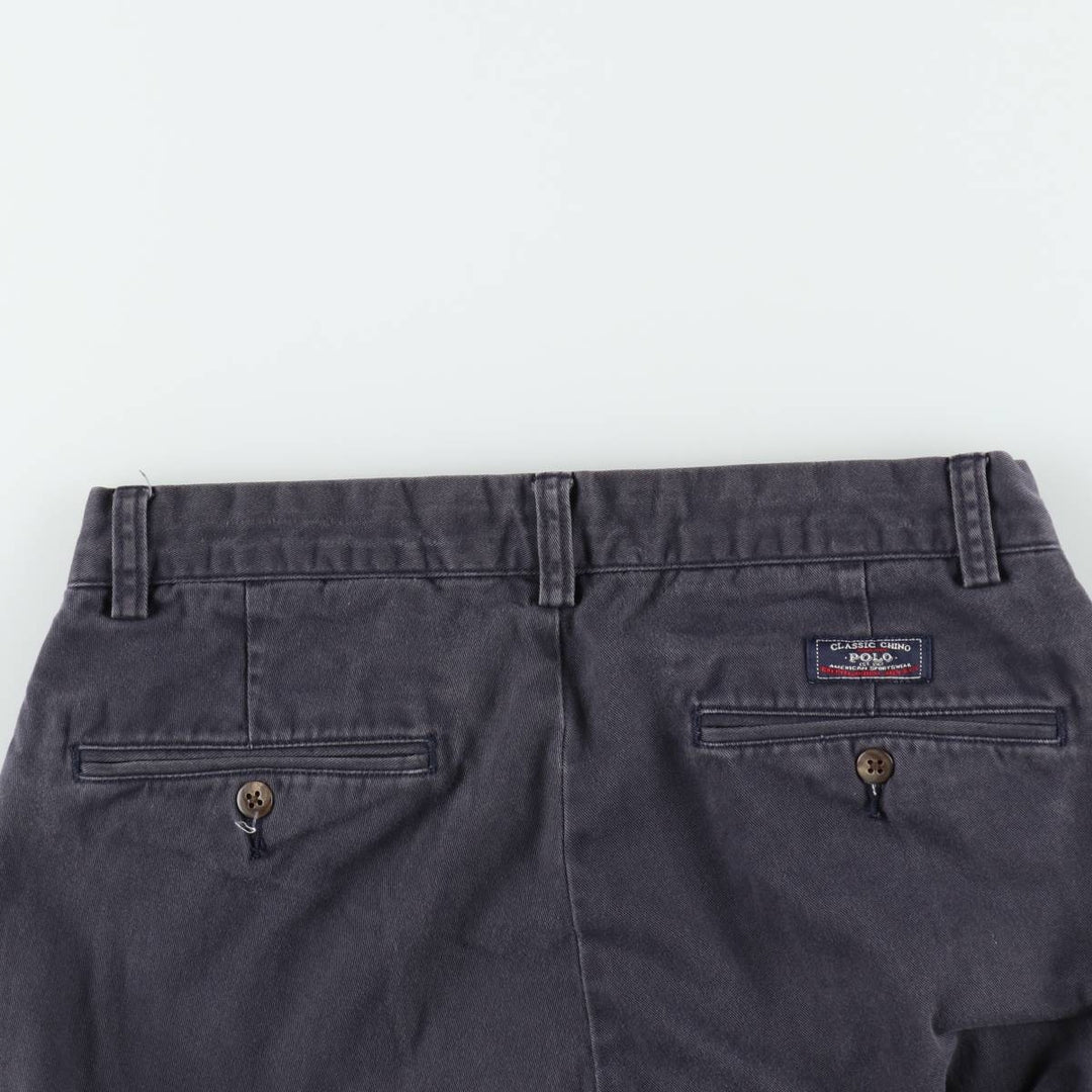 Ralph Lauren POLO by Ralph Lauren ANDREW PANT Two-pleat Chino Pants Men's Size W29 cotton navy blue type Vintage Second Hand