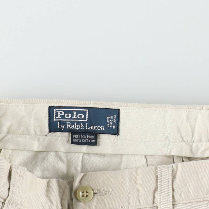 Ralph Lauren POLO by Ralph Lauren PRESTON PANT Chino pants for men, equivalent to w35 cotton Beige type Vintage Second Hand