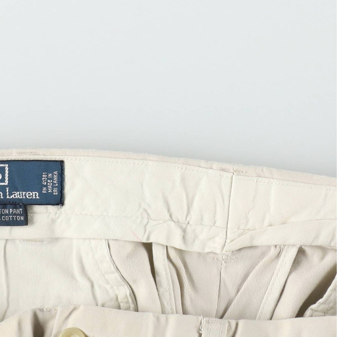 Ralph Lauren POLO by Ralph Lauren PRESTON PANT Chino pants for men, equivalent to w35 cotton Beige type Vintage Second Hand