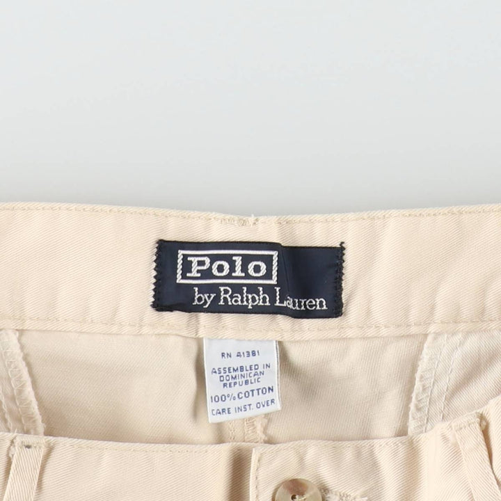 Ralph Lauren POLO by Ralph Lauren Two-pleat Chino Pants for Men, W31 equivalent cotton Beige type Vintage Second Hand